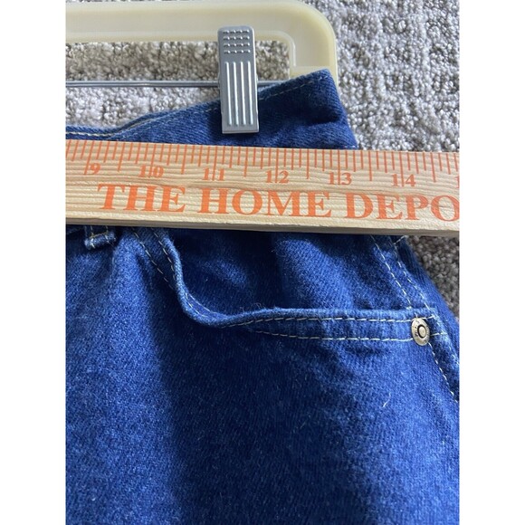 Vintage Chic High Rise Mom Jeans Womens 12P Blue Heavy Cotton Denim Straight USA - Picture 5 of 10
